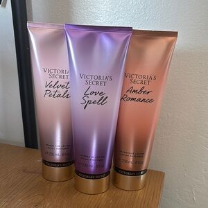 Victoria's Secret Fragrance Lotion Set - Velvet Petals Love Spell Amber Romance